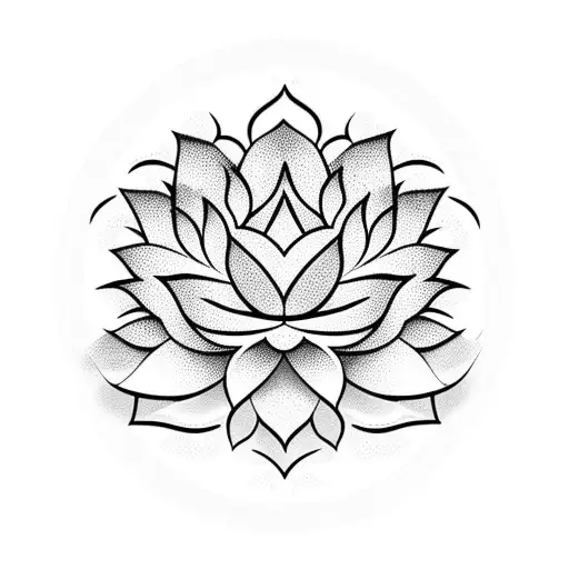 Lotus Flower With Moon
