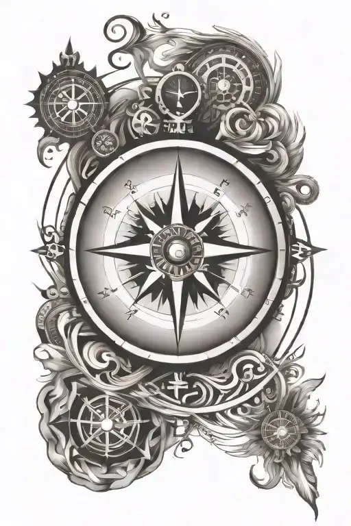 Compass With North South East And West