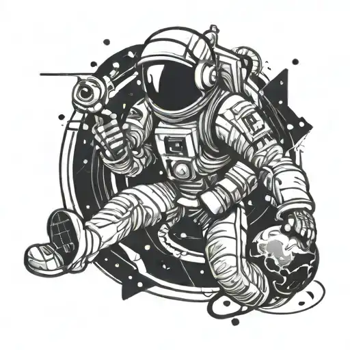 Astronaut Boxing Planet