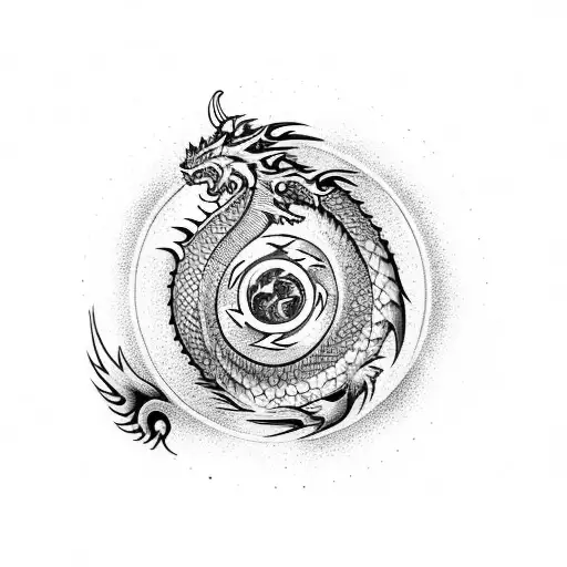 Wolf An Dragon Yingyang