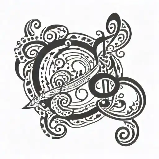 Music Note And Diamonds