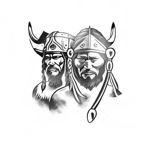 Viking And Native American Enter Twind