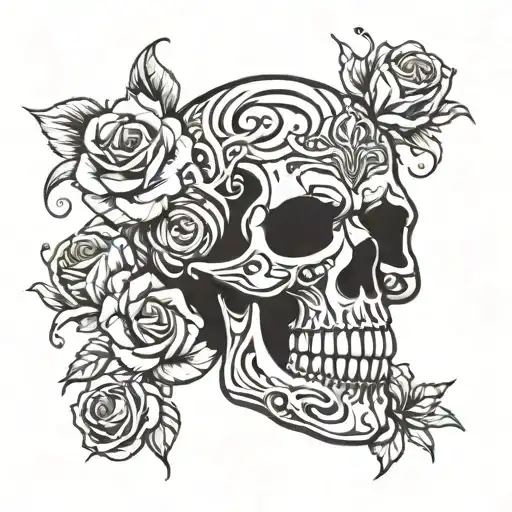 Skull And Roses