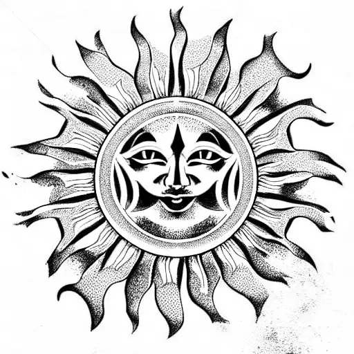 Sun With 8 Rays