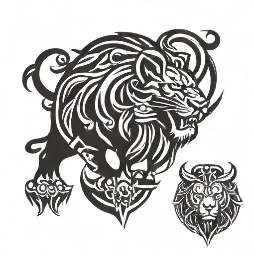 Lion And Bull