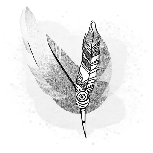 Feather With Design