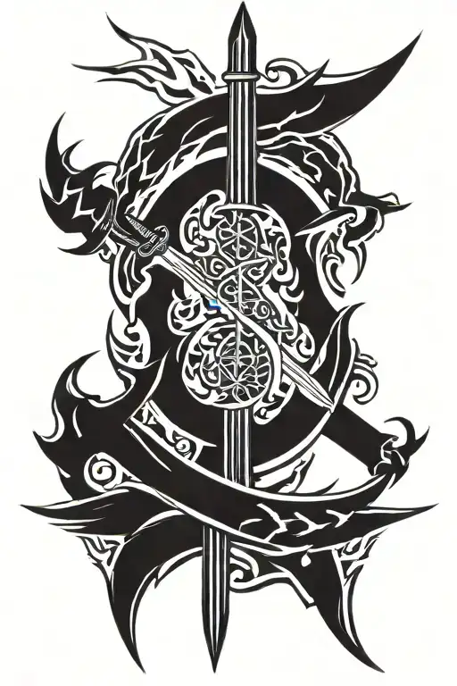 Flames Surrounding Sword