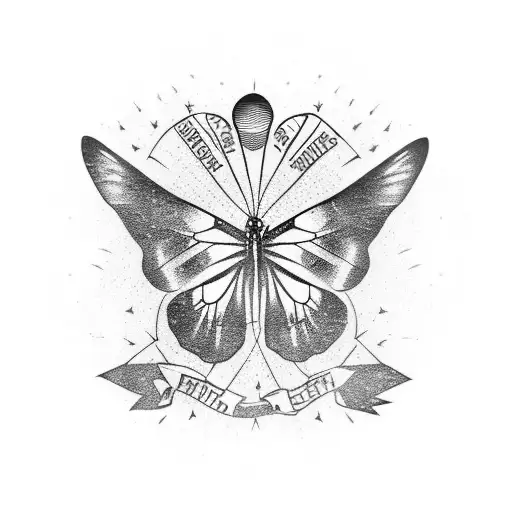 Aztech Butterfly With The Quote It Always Rains Before The Rainbow