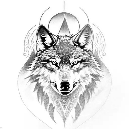 Fenris Wolf With 2 Ravens