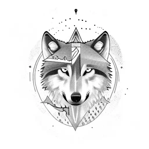 A Thunderstorm And A Wolf In The Distance