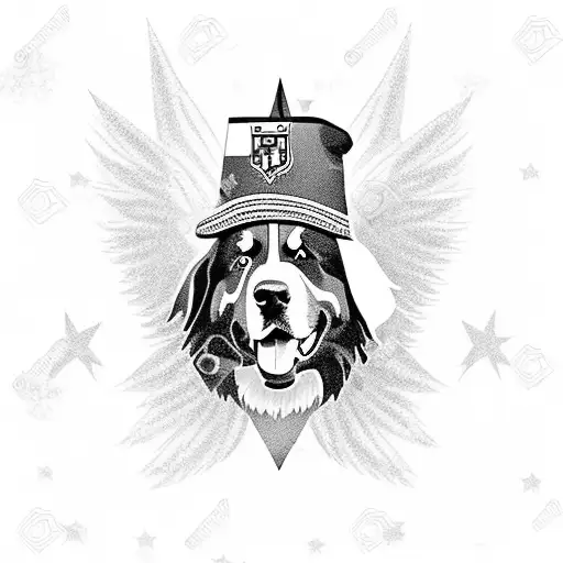 Bernese Mountain Dog Wearing A Philadelphia Eagles Jersey And A Jewish Star