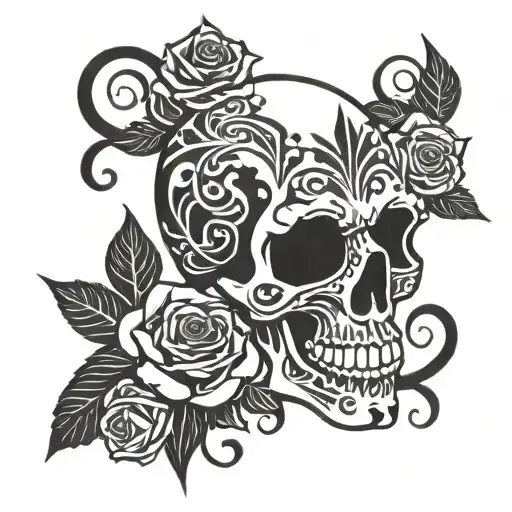 Skull And Roses