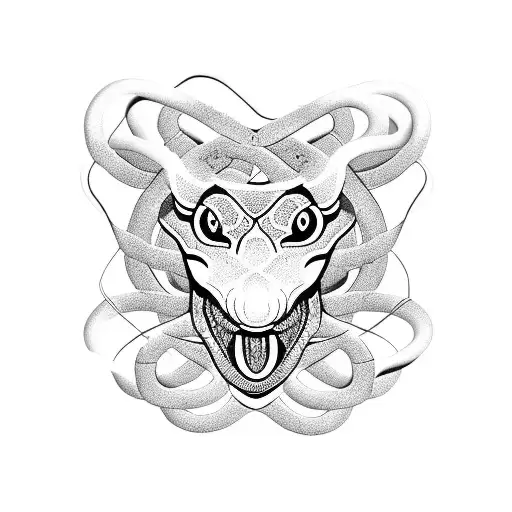 Circule Shadowee Snake Head