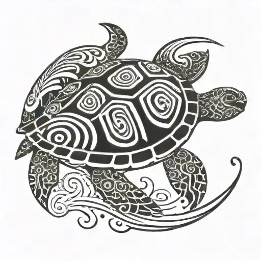 Turtle With Wave