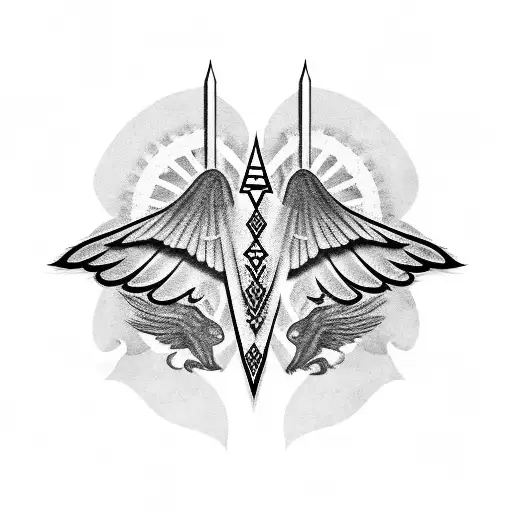 Wings With The Word 'Masalai' Underneath It