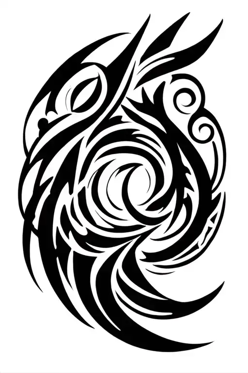 Tribal Inspired Design Featuring Symbols Representing Courage Wisdom Freedom