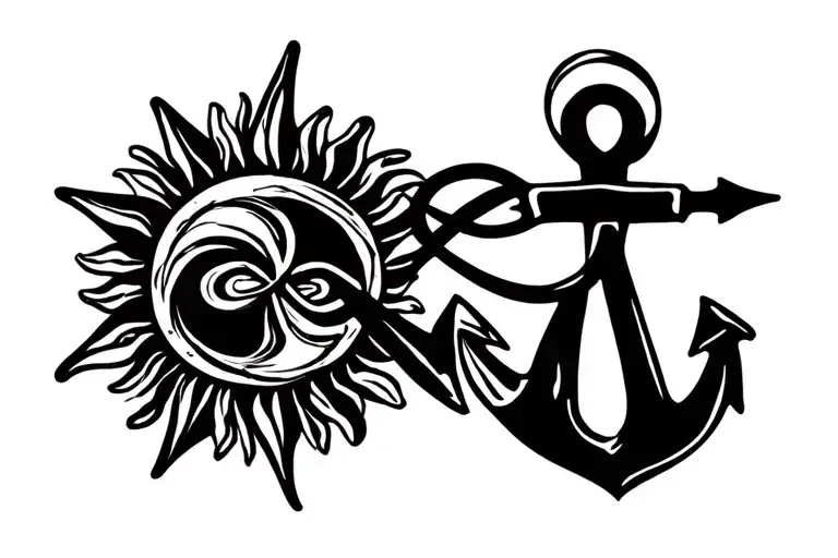 Sun Boat Anchor Plus Infinity Symbol Made