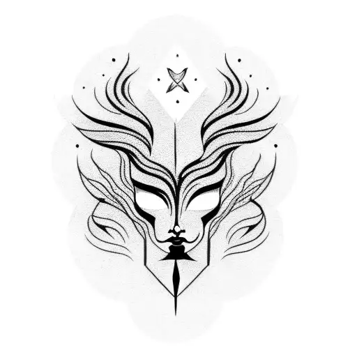 Black Tattoo With Elven Ornament And Pattern Expressing The Beauty And Power Of Nature