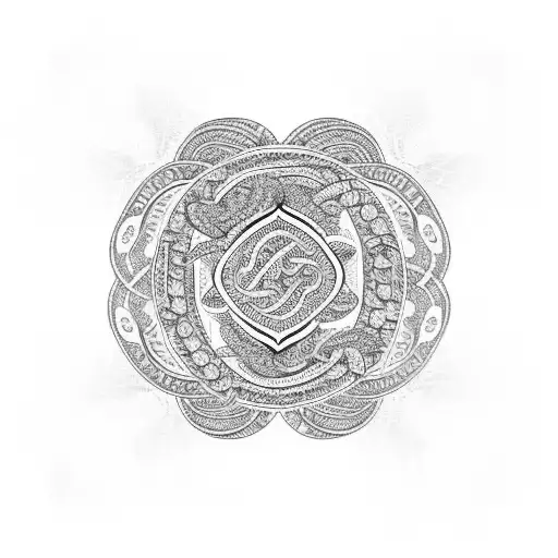 Paisley With Love Knot And Aquarius