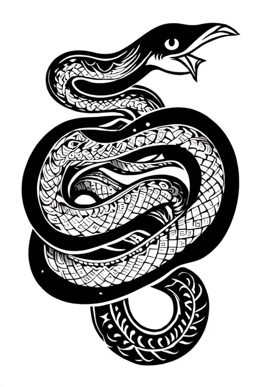 Egyptian With Snake Wrapping