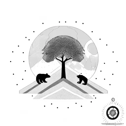 Bear Under A Looming Tree