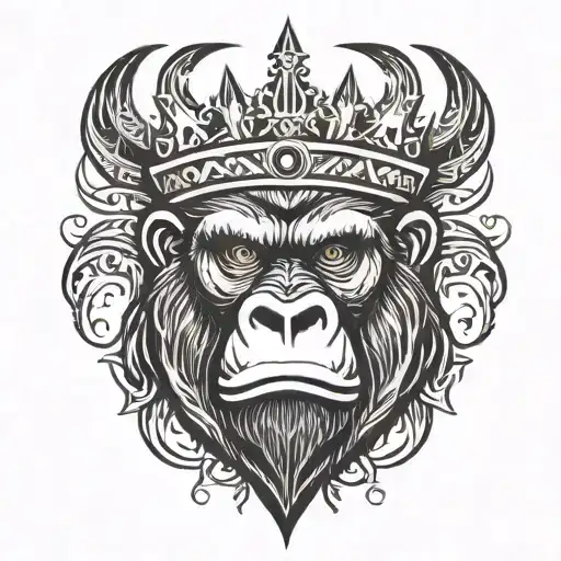 Gorilla Wearing A Crown
