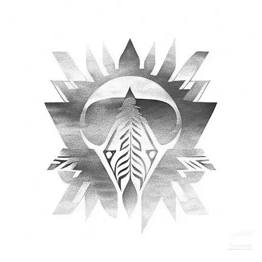 Forest With Native Americans