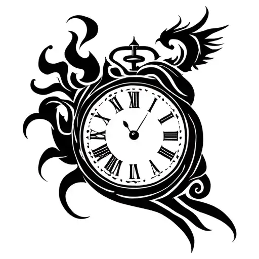 Saggitarius Holding A Clock