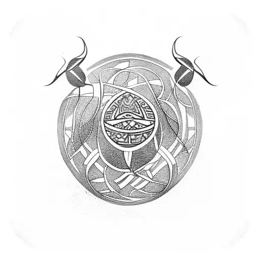 Yggdrasil In Polynesian Tribal Style