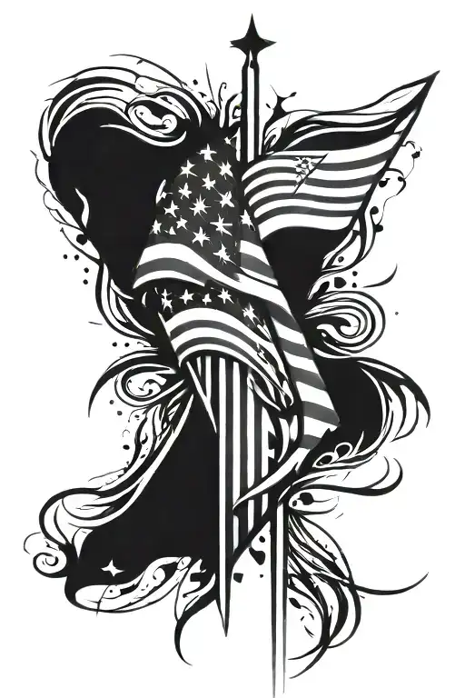 Police American Flag Army