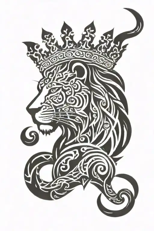 Lion Wearing A Crown