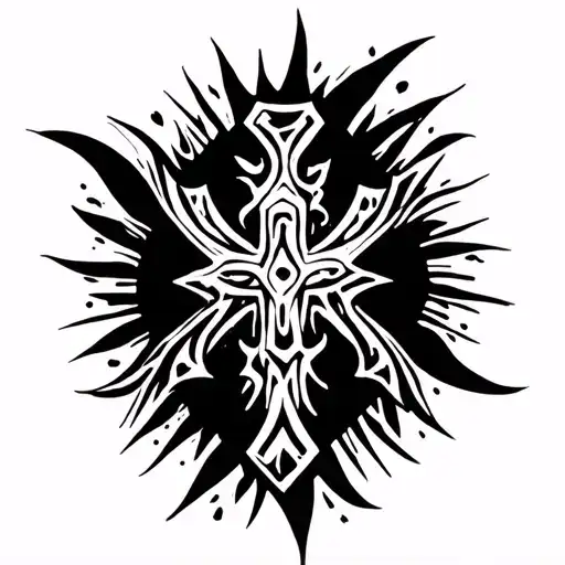 Ocean Theme With A Cross