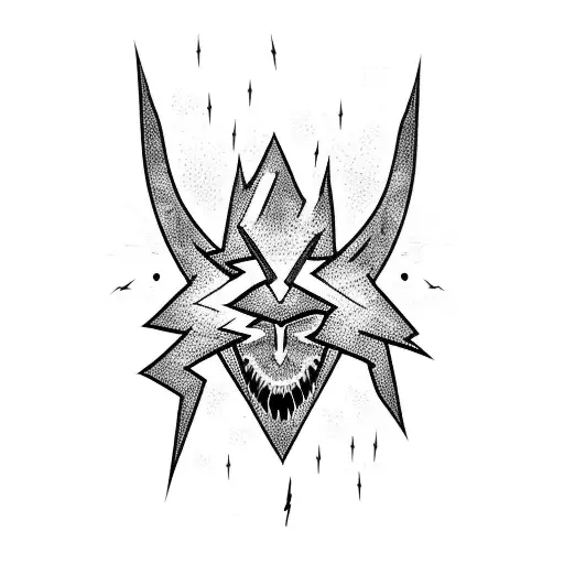 Lightning Bolt With Word Mokdad