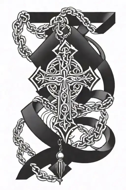 Cross Wearing Rosary