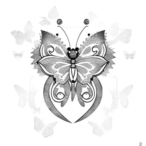Butterfly With A Crown On Top