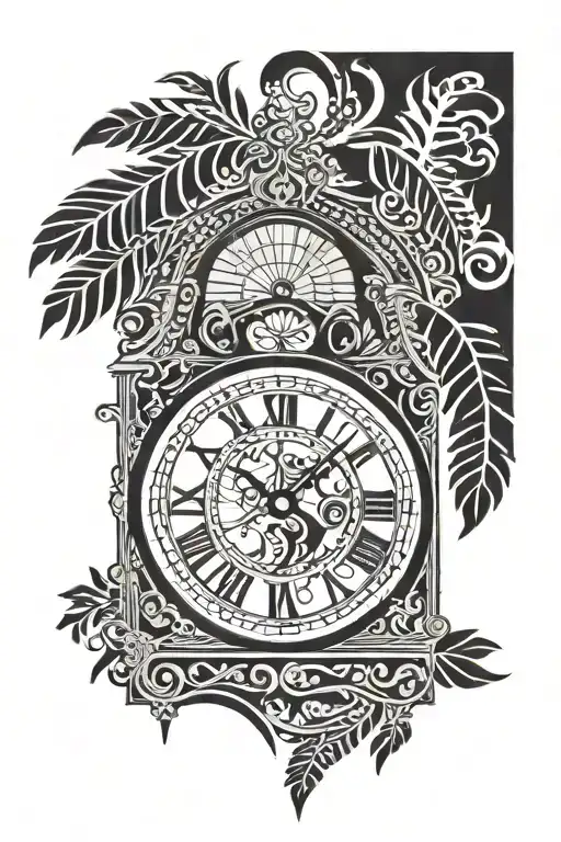 Big Ben Clock Face With Silver Fern Underneath