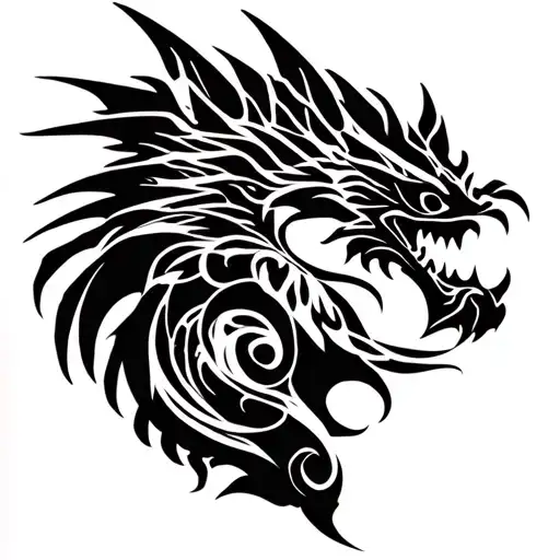 Dragon With Wing Spread And Standing On All Fours