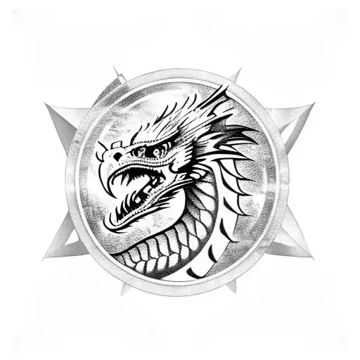 Combination Of Dragon And Eagle