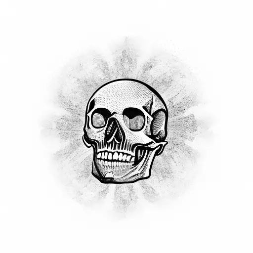 Skull On Palm Of Yand