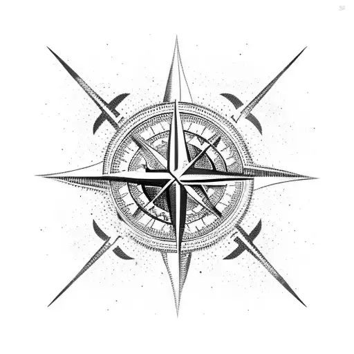 Viking Compass Surrounded By Tree Branches