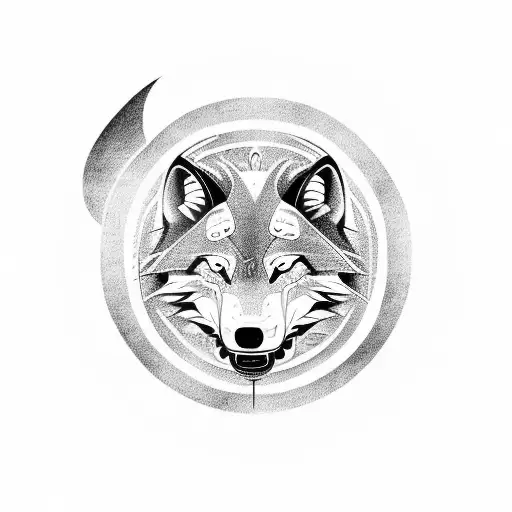 Yin And Yang Wolf