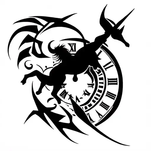 Sagittarius With Clock