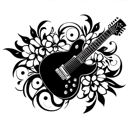 Guitar Floral