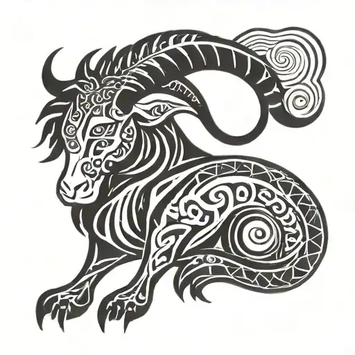 Capricorn Front Drawing