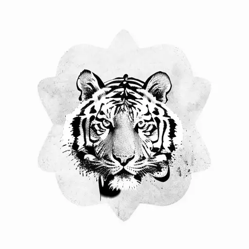 Tiger With Native Headdress