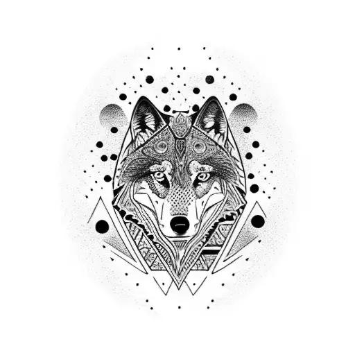 Psychedelic Mountains Wolf