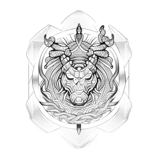 Scorpio And Leo Symbols Intertwined