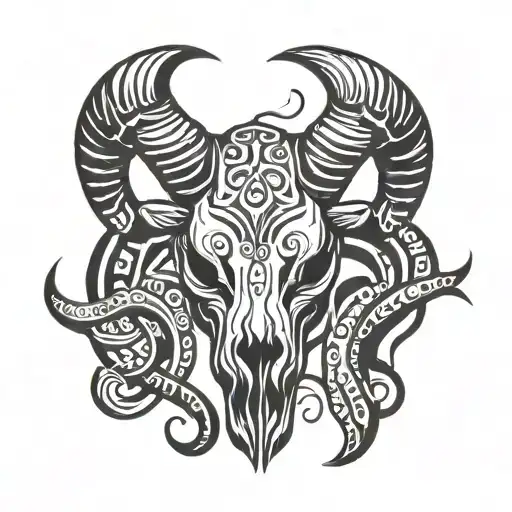 Black Ram Skull