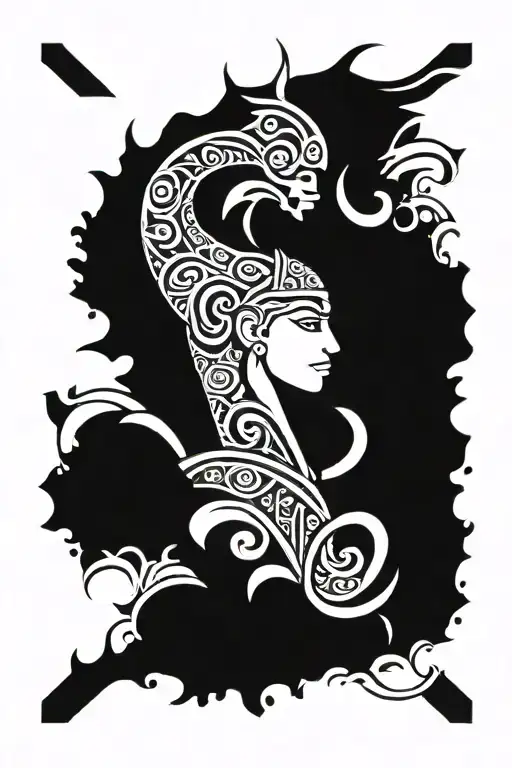 Polynesian Line Art