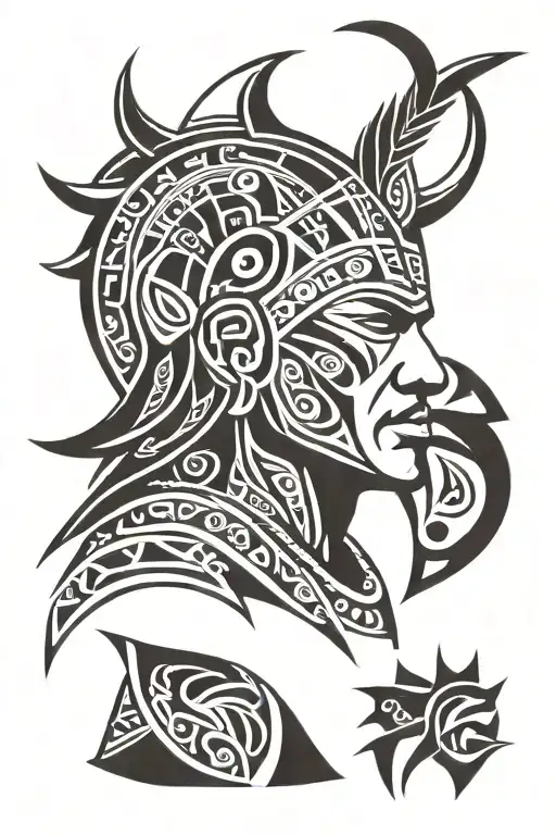 Hispanic Face Warrior